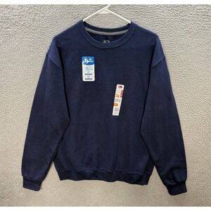 Fruit Of The Loom Sweatshirt Adult Medium Blue Crewneck Pullover Sweater NEW